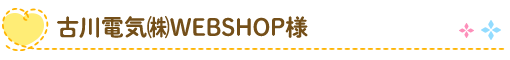 古川電気株式会社WEBSHOP様