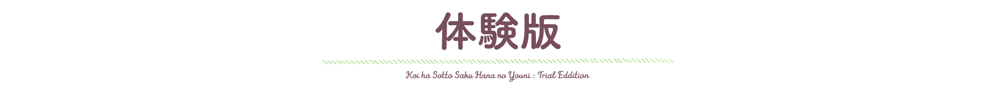 体験版